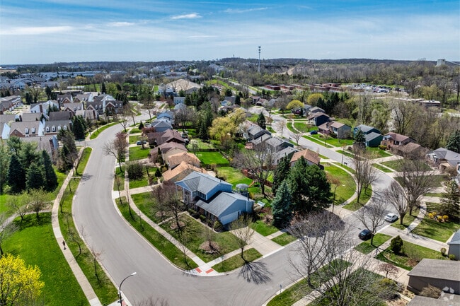 Liberty Glen homes rest on quiet streets with large manicured yards.