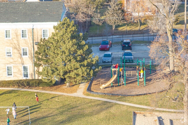 Kids will love the playground at Elgin Academy.