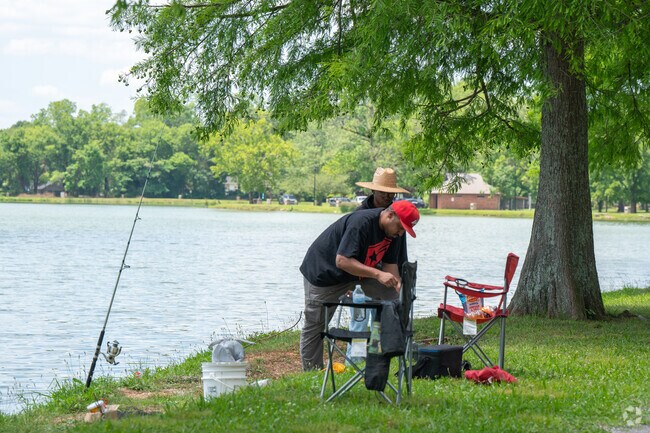 North Eastlake locals frequent Eastlake Park and relax while fishing.