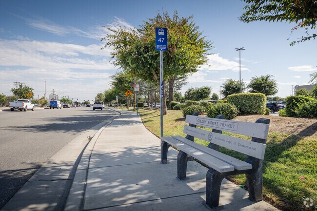 Residents have access to multiple bus lines in The Seasons neighborhood in Bakersfield.