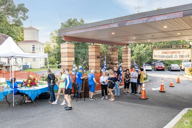 Guests enter the Port Jefferson Greek Festival.