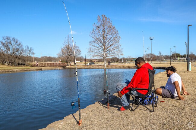 It pays to be patient at Towne Lake Park while doing a bit of fishing.