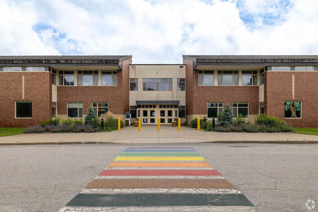 A colorful walkway welcomes you to Joseph Osgood Elementary School in Cohasset.