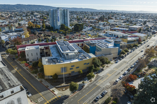 Metwest High School is in a dense urban environment.