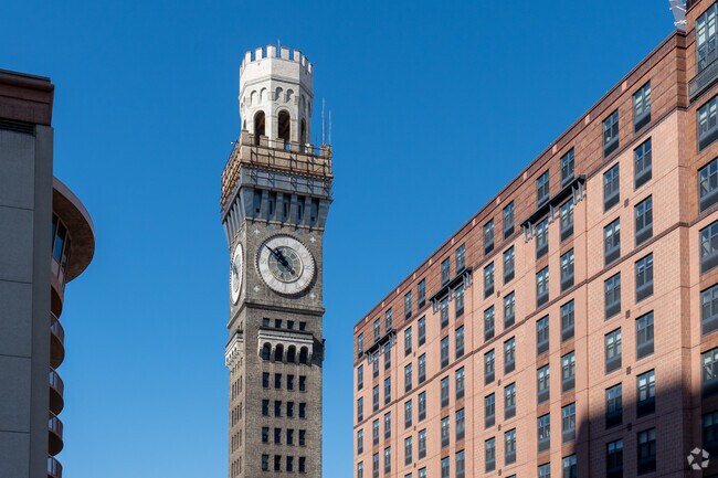 The Bromo Seltzer Tower in Downtown Baltimore is a historic 15-story clock tower.