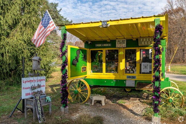 Lynette's Layers and Micro Bakery stand offer homemade goods in Hadley Township.