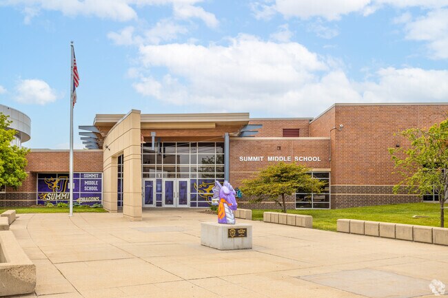 Summit Middle School houses grades 6 & 7 and approximately 1,100 students.