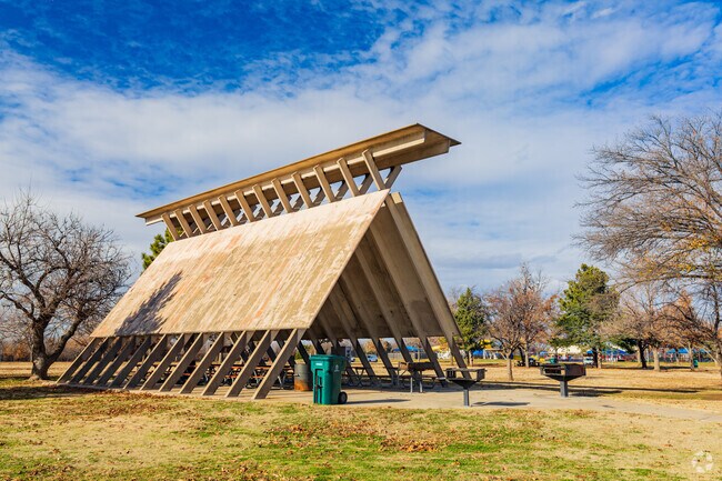 The gazebo at Earlywine Park is the perfect spot to take a break.