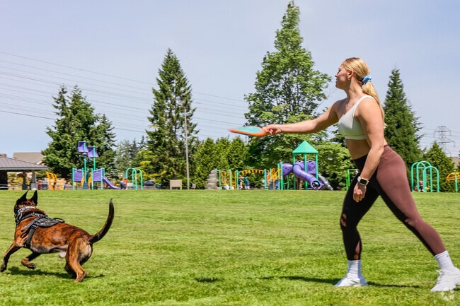 Locals gather at Brier Park for the large green spaces, playground, and horse riding area.
