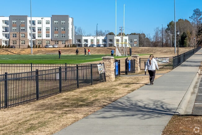 Chestnut Square Park includes a paved walking path.