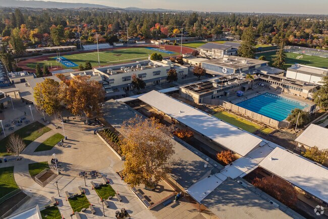 Los Altos High School offers excellent academic and athletic facilities.