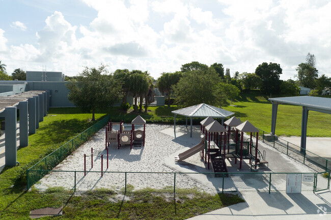 Colbert Elementary School
provides a playground and ball courts in Hollywood, FL.