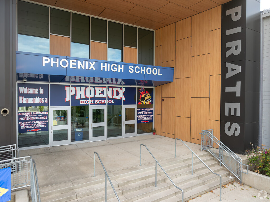 Phoenix High School serves students in grades 9-12.