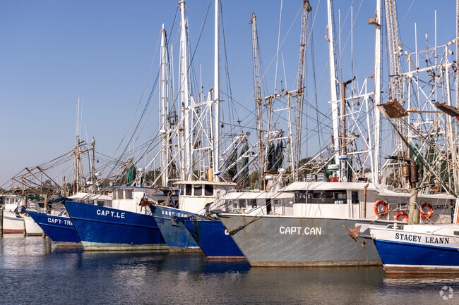 The shrimp and Oyster industry in Pass Christian provide fresh seafood to local restaurants.