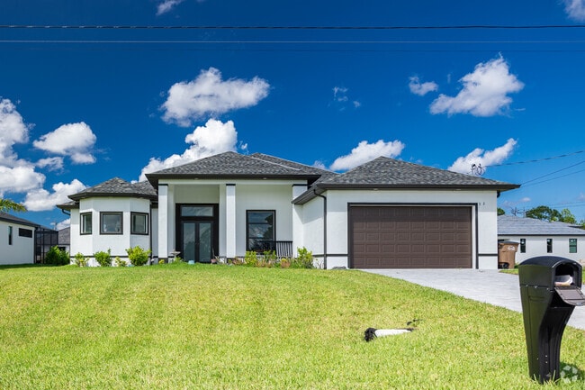 White stucco homes are a popular style for new builds in Burnt Store.