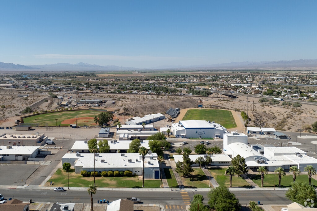 Needles High School offers a sprawling campus when viewed from above.