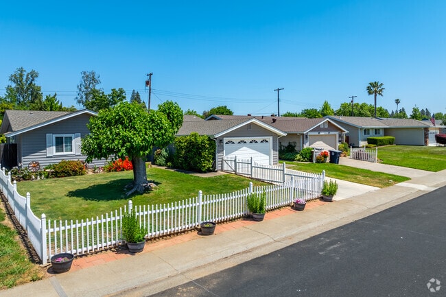 Ranch-style and bungalows are the home styles you'll find in Mills Ranch.