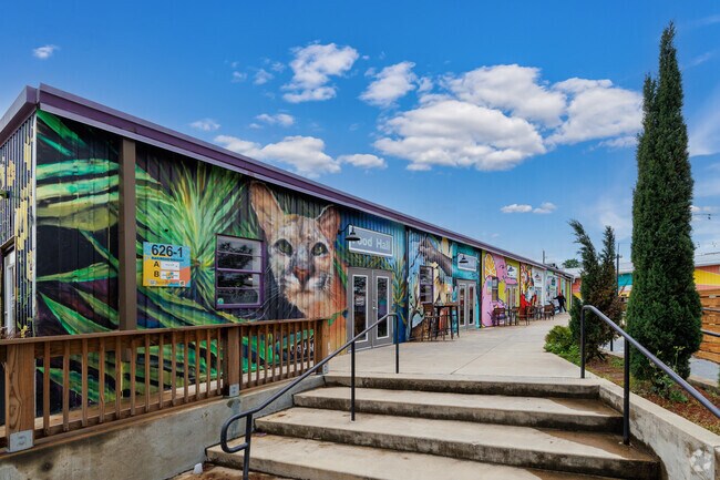 Shops decorated with stunning art images can be found throughout the FAMU area.