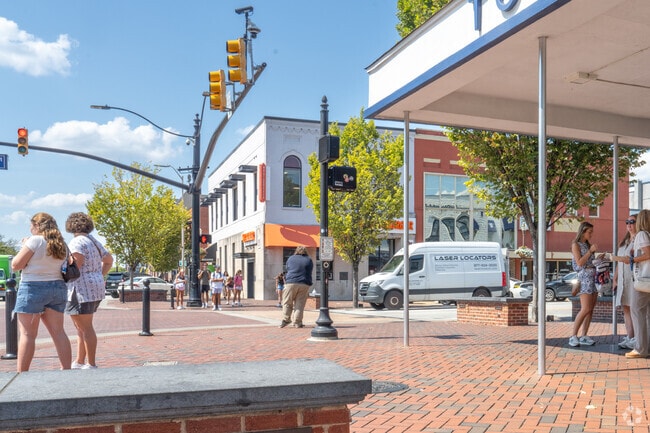 Toomer's corner is a popular gathering spot amongst residents and students in Downtown Auburn.