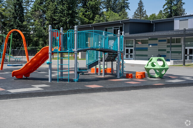 Discovery Elementary School has a vibrant playground that students can use.