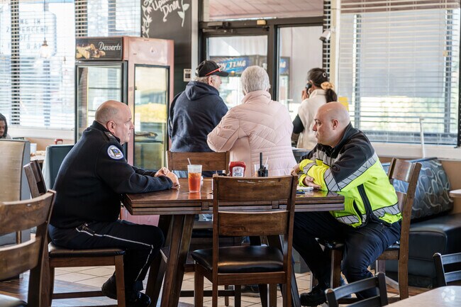 Upland residents often gather at the Upland Diner to chat and relax over lunch.