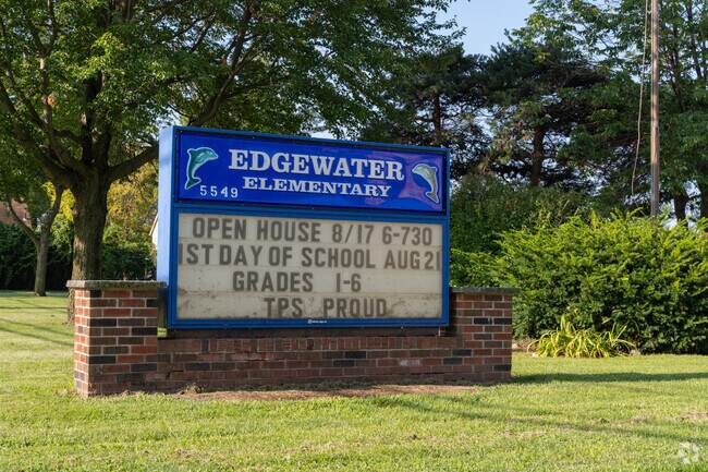 Edgewater Elementary School in the neighborhood of Point Place in Toledo, Ohio.