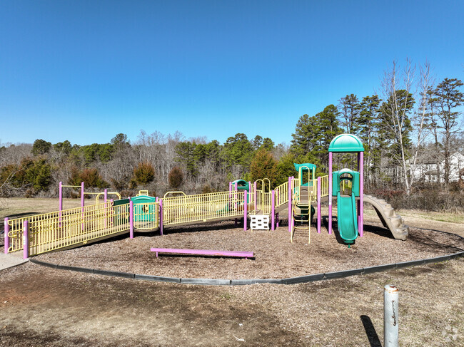 Kids enjoy the playground during recess at River Oaks Academy.