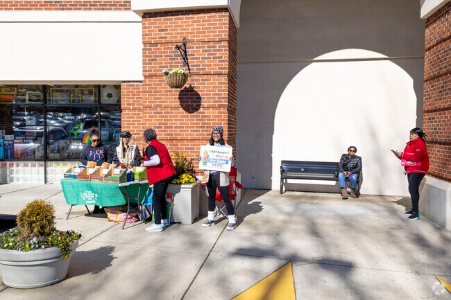Grab some girl scout cookies while shopping at Friendly Center in Hamilton Forest.