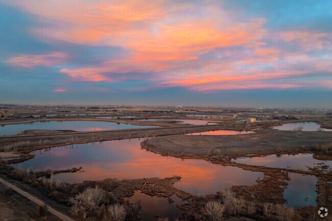 Greeley, Colorado, is renowned for its breathtaking sunsets of orange, pink, and purple.