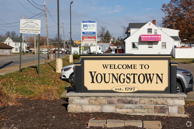 East High is located in Youngstown, which is the county seat of Mahoning County.
