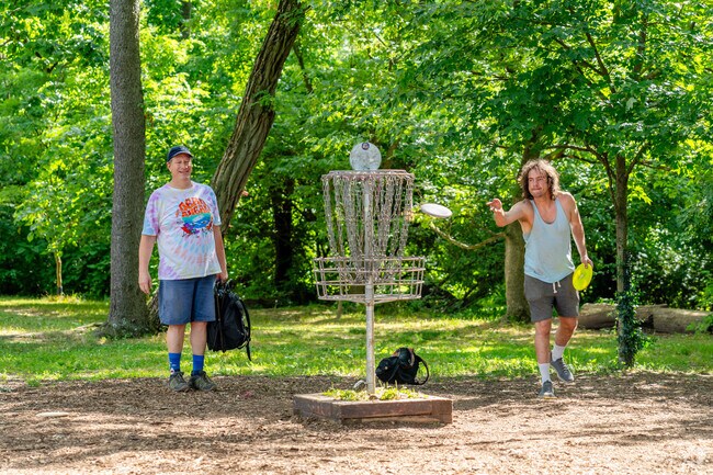 Sedgley Woods Disc Golf is a huge attraction for enthusiasts nearby Brewerytown.