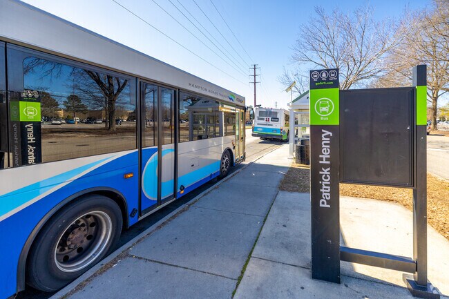 Residents have many bus stops to choose from at the Patrick Henry Mall.
