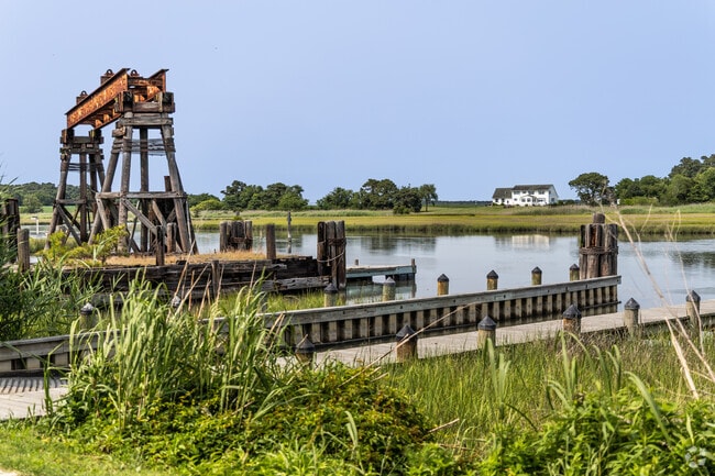Old Wallops Island Ferry Dock once served as a transport hub to Wallops Island but is now a quiet scenic spot in rural Temperanceville.