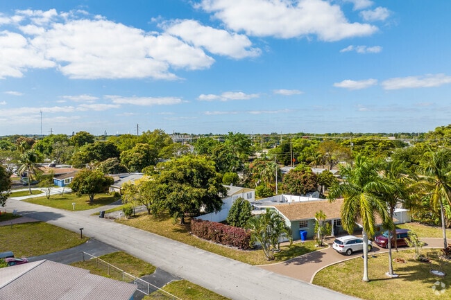 Palm trees are plentiful in the Beverly Park neighborhood.