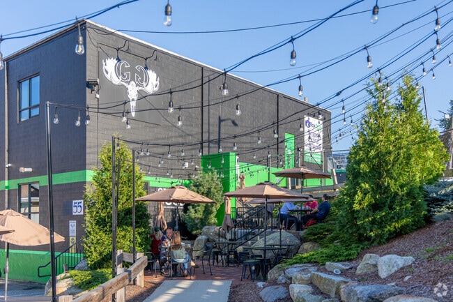 Greater Good Imperial Brewing Company offers patio seating for outdoor gatherings.