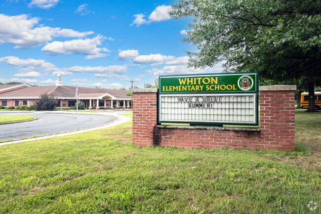 Whiton Elementary School sign on Whiton Rd in Branchburg Township.