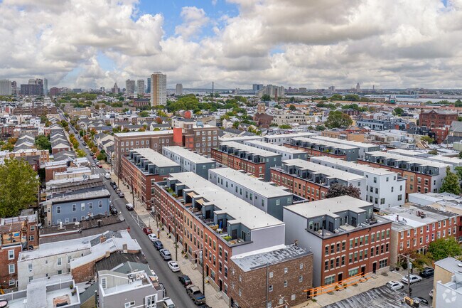 Walk through Pennsport from Dickinson Square West to enjoy the Delaware River Walk.