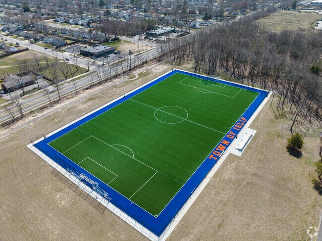 Central Islip Community Park has a brand new turf field for games.