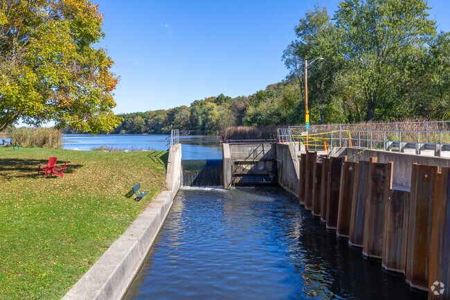 The Bark River leads into Mill Pond, where residents of Merton can get out on the water.