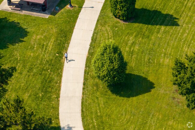 Residents in Harlan use the trails at Pioneer Park to walk, run, and bike.