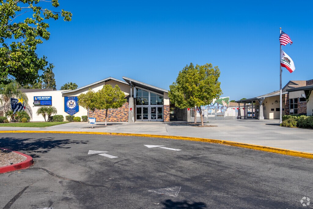 Enter Lake Mathews Elementary School through its welcoming entrance.