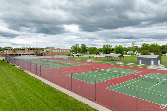 Otter Creek Public Middle School tennis courts.