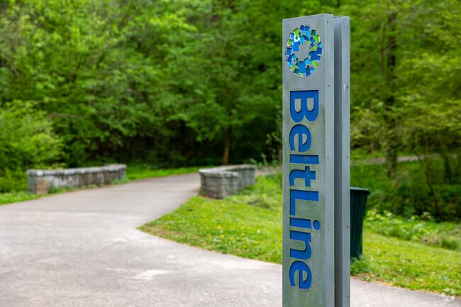 The Atlanta Beltline’s Northside Trail, a paved and scenic path for strolling, jogging or cycling, runs through the nearly 2-acre park.