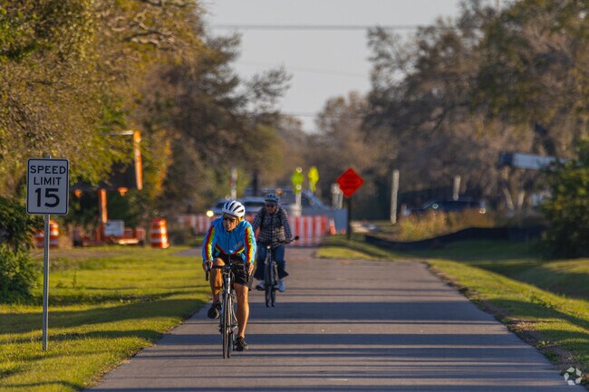Cyclists spend the afternoon riding along the Legacy Trail in Bee Ridge.