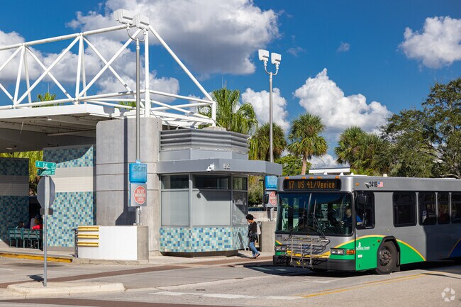Downtown Sarasota residents can find public transportation at the bus depot and most roadways.