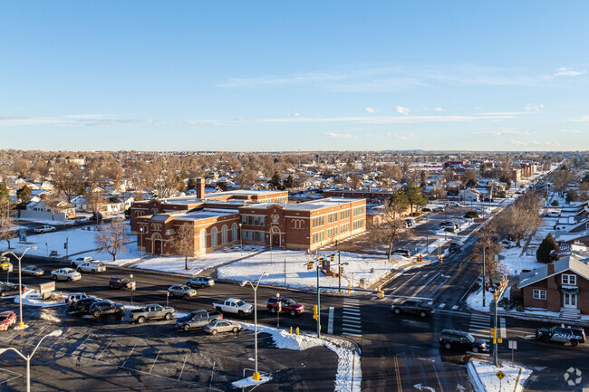 An overview of the Intersection at Innovations and Options High School in Brighton, Colorado.