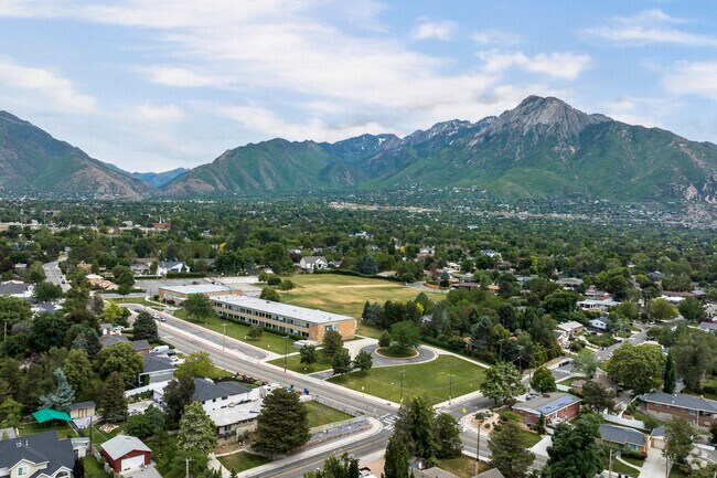 Crestview Elementary School is located amidst many trees in Holladay.