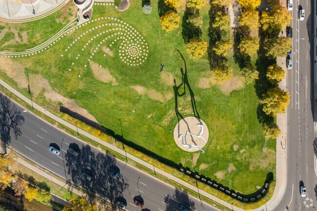 Central Business District residents and visitors enjoy the Sculpture Park downtown.
