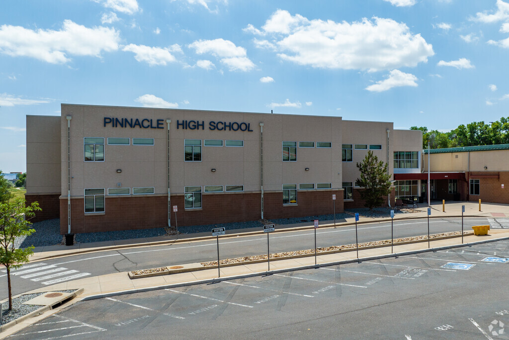 The main building at Pinnacle Charter High School in Federal Heights, Colorado.