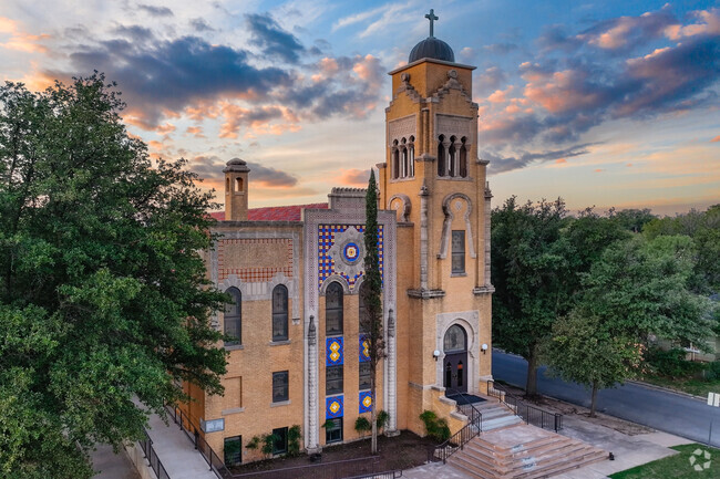 Sacred Heart stands tall in Abilene, boasting intricate tile work and beautiful architecture.